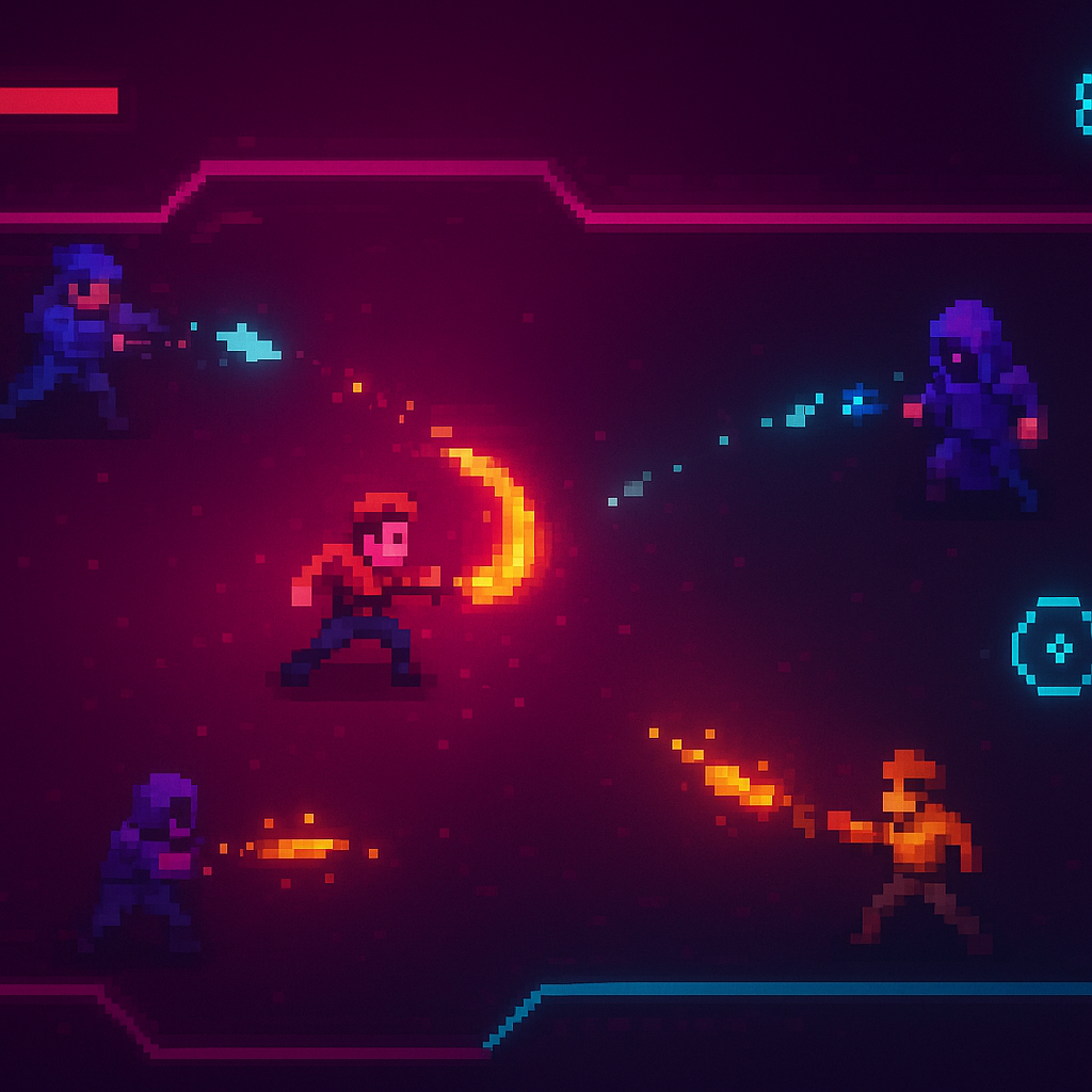 Hero: neon arena gameplay preview